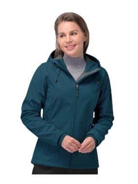 Women's Softshell Jacket Waterproof Hooded Fleece Lined Rain Coat